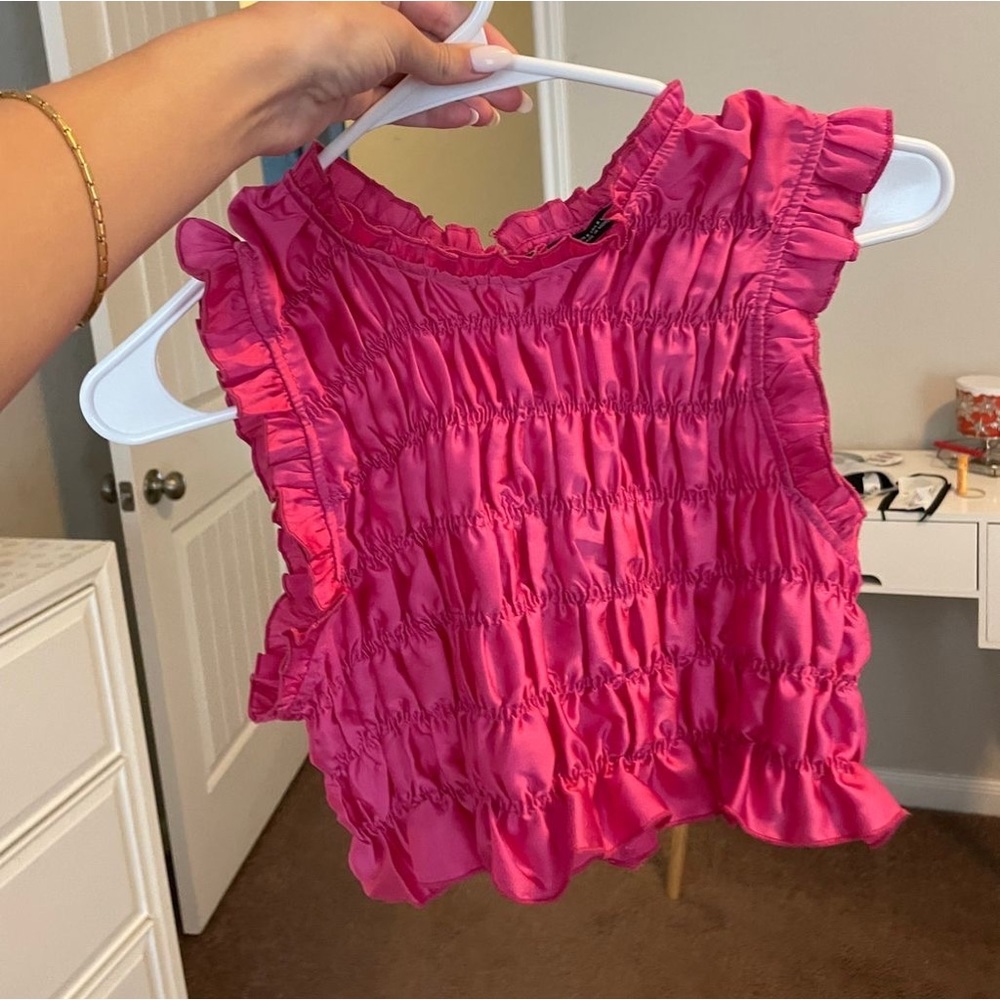 Pink Ruched Zara Top - Picture 2 of 3